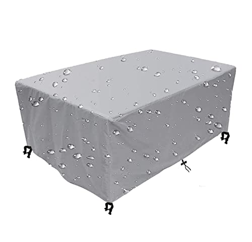 HOLEILUCK Garden Furniture Covers Rectangular Patio Table Cover, Waterproof, Anti UV, Upgraded Tear Resistant 420D Oxford Cloth Outdoor Rattan Patio Furniture Cover Black 100x65x73cm Plata
