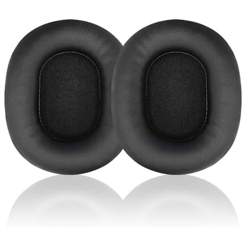 Replacement Ear Pads for Audio Technica ATH M50X M50XBT M50RD M40X M30X M20X MSR7 SX1 Monitor Headphones, Headset Ear Cushions, Headset Earpads, Ear Cups Cover (Black) Cover