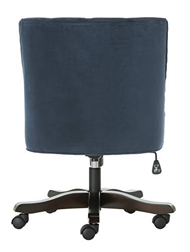 Safavieh Home Soho Navy Velvet Tufted Swivel Desk Chair - Image 7
