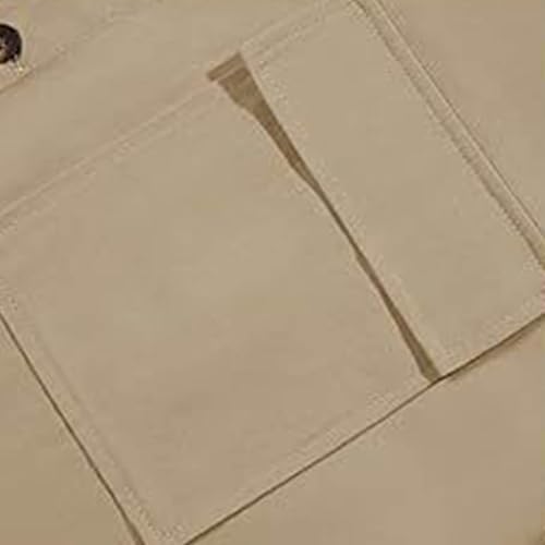 Campbell Men's Shirt Jacket Button Up Lapel Collar Casual Cotton Long Sleeve Work Shacket Jackets Outerwear with Flap Pockets4