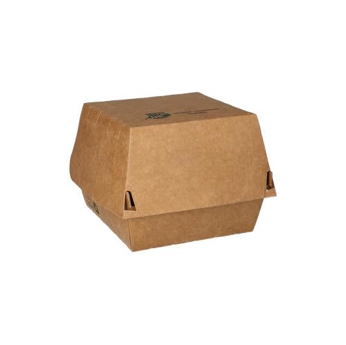 PAPSTAR 400 scatole per hamburger, in cartone, 7,8 cm x 9 cm x 9 cm, marrone, 100% equo