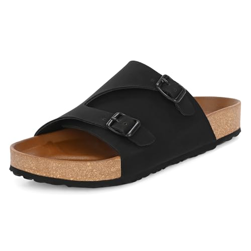 Image of Centrino Men's Berkin-Style Slip-On Sandals | Open Toe Design | Soft PU Footbed | Lightweight & Comfortable | Arch Support | On-Grip Sole | Casual Outdoor Wear (6866)