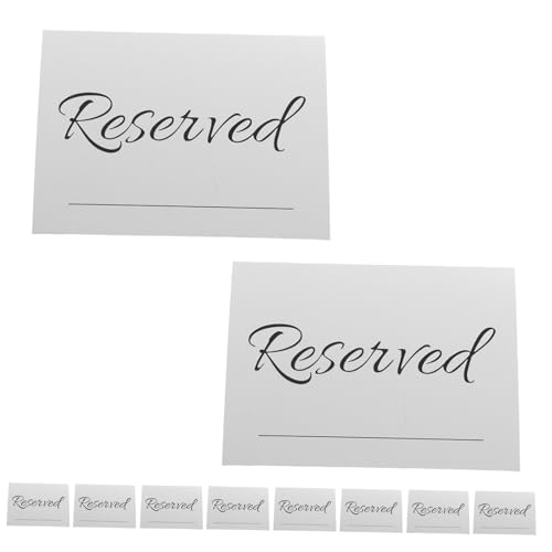 BCOATH 20pcs Reserved Table Signs Elegant Place Cards for Weddings Restaurants and Events Minimalist Tent Style Reservation Table Tents with Stable Stand Design