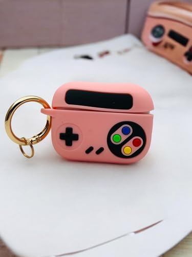 Image of SE HUB Airpods Pro 2 Case Cover Keychain for 2Nd Generation Design with Mag-Safe, Shock Proof 360-degree Protection Case Cover Soft Skin Silicone (Ring Carbaner and Hand Strap Included)- Pink