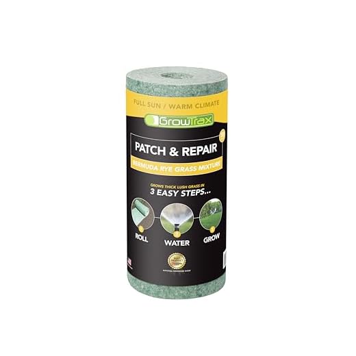 Growtrax Biodegradable Grass Seed - 50 SQFT Bermuda Rye - Grass Seed and Fertilizer for Lawns, Dog Patches & Shade - Just Water & Grow - No Fake or Artificial Grass