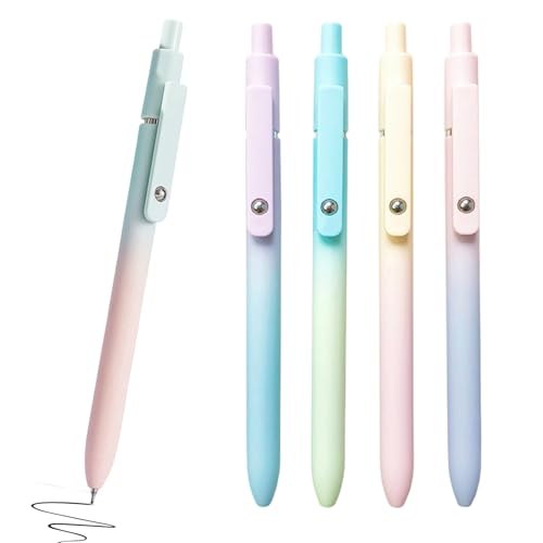 Nexusectar Bolígrafos de gel para diario, bolígrafo de gel retráctil de 0.7 mm, 5 piezas de punta de precisión, marcadores de papelería con clip para estudiantes, negocios, escuela, trabajo, profesor