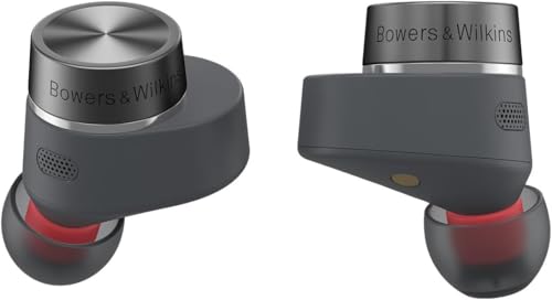 Bowers & Wilkins Pi5 S2 (Modelljahr 2023) kabellose True Wireless Noice Cancelling Kopfhörer mit Bluetooth, aptX, aktivem Noise Cancelling (ANC) und integrierten Mikrofonen // Storm Grey