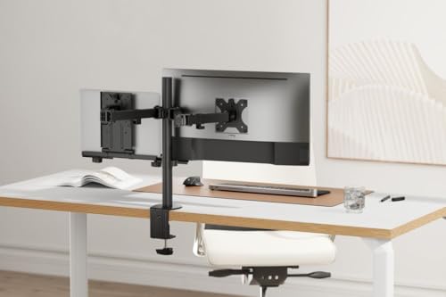 Image of LIONS HEAD Premium and Durable Monitor Stand with Laptop Tray | Adjustable Height Stand Strong Material Build, Sturdy Laptop Tray (Laptop Tray - Design 1)