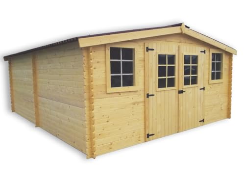Abri de Jardin en Bois Massif, 20m2, 28mm