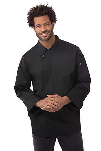 Chef Works B484-L New Yorker Cool Vent Unisex Chefs jas, groot, zwart