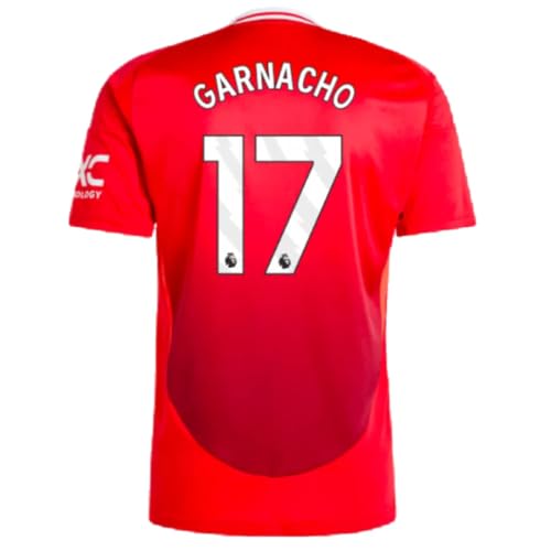 Garnacho Soccer Jersey for Men - High Performance Sports Shirt, Breathable and Quick Dry Fabric (US, Alpha, X-Large, Regular, Regular, Home)