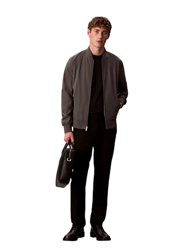 Image of Calvin Klein Men's Matte Logo Zip Bomber Jacket