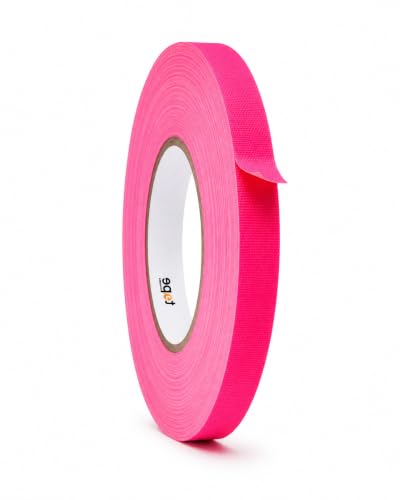 WOD Gaffer Tape, Fluorescent Pink Low Gloss Finish Film, 3/4 inch x 60 ft. Residue Free, Non Reflective Cloth Fabric, Secure Cords, Water Resistant, Photography, Filming Backdrop, Production
