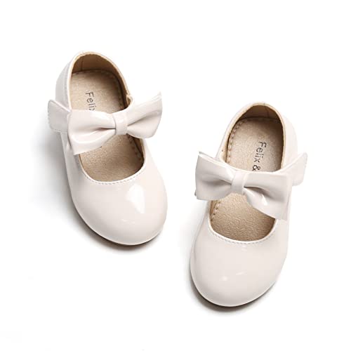 Image of Felix & Flora Toddler Flower Girl Dress Shoes - Girl Ballet Flats Party School Shoes Wedding