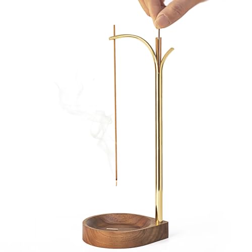 Wooden Incense Holder, Incense Holder for Stick Unique Reverse Incense Burner Minimalist, Meditation, Home Office Décor