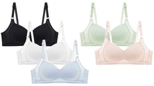 FYLuoke Training Bra for Teen Girls Cotton Wire Free Adjustable Straps Bras