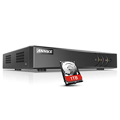 8CH 5MP 5 IN 1 TVI DVR Recorder, H.264+ Digital Video Recorder für Videoüberwachung mit Email Alarm (1TB HDD)