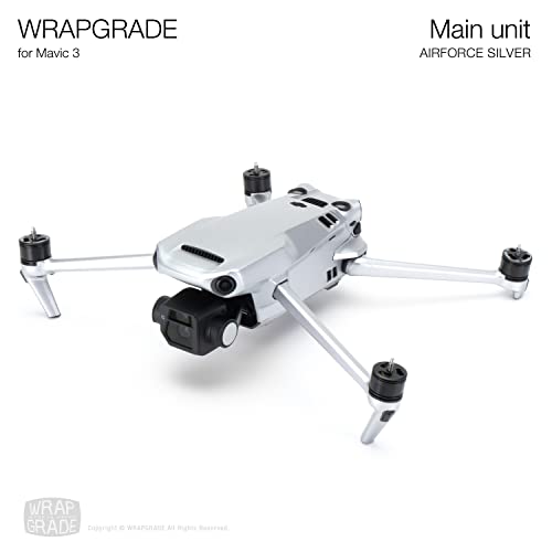 Image of WRAPGRADE Full Skin Stickers for DJI Mavic 3 / Mavic 3 Classic (Airforce Silver)