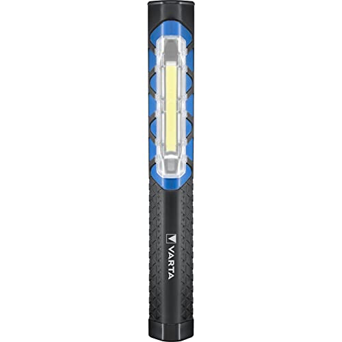 VARTA Lampe de Travail LED incl. 3x piles AAA, Work Flex Pocket Light, torche, lampe, lumière de chantier pratique avec deux modes d'éclairage pour ambiant,...