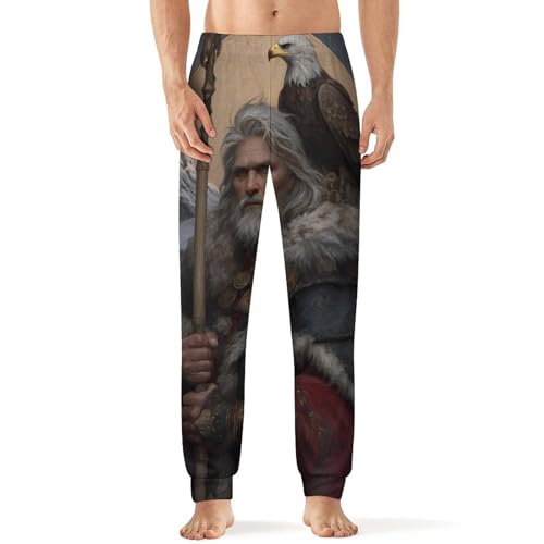Odin God Norse Mythology Men's Pajama Pants Lounge Pant Sleepwear PJ Bottoms