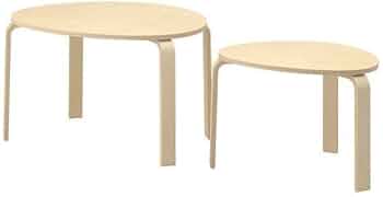 Amazon.co.jp: IKEA(イケア) SVALSTA ネストテーブル2点セット
