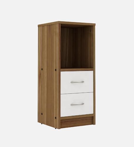 Image of Livi Multipurpose Storage Unit | Engineered Wood | Free-Standing Cabinet | Lyon Teak & White Finish | Spacious & Durable | Easy Knock-Down Assembly