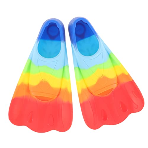 Anneome Kids Swimming Fins Diving Flippers for Kids Snorkeling Fins Lightweight Silicone Material