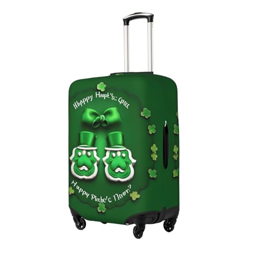 Happy St. Patrick's Day Print Travel Suitcase Cover Luggage Protector with Elastic Anti Scratch for Carry On2