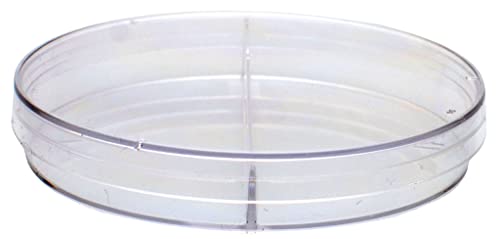 Kord Valmark 2903 Polystyrene Petri Dish, Stackable Bi-Plate, 100 mm Diameter, 15 mm Height, 7.32 cu. in. Capacity (Pack of 500)