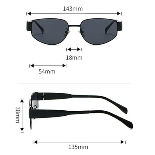 willochra Trendy Small Metal Oval Sunglasses for Women Fashion Designer Shades Vintage 90s Style Classic Metal Sun Glasses3