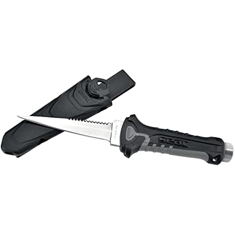 SEAC Unisex Seac Rapid Daga Safety Knife for Diving and Underwater Fishing Stainless Steel 10 5 cm, Black, standard UK Cover