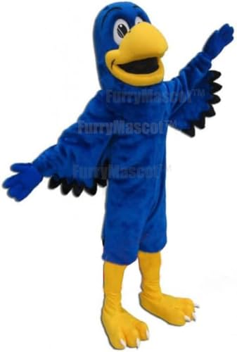 Adult Blue Falcon Birds Suit Mascot Costume Party Carnival Costumes