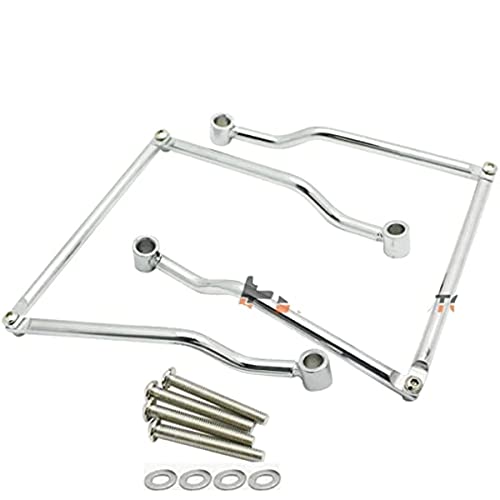 Barra de soporte para alforjas para motocicleta Yamaha V-Star, Drag Star, Virago, Royal Star y Wild Star - Cromo/Negro miniatura 2