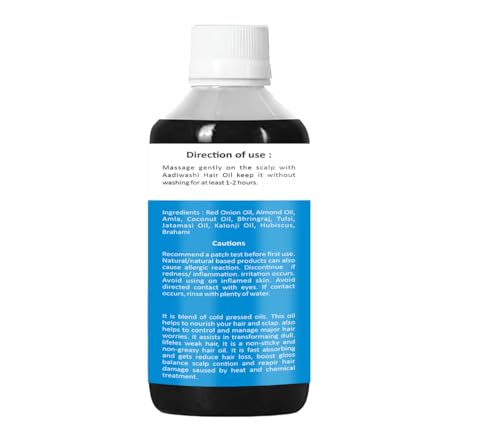 AADIWASHI hair oil original 1000ML, AADIWASHI herbal hair oil for hair health, Help and Support in Hair Problems, for women and men (500ml, Pack of 2)