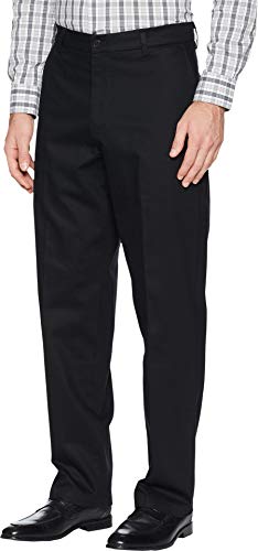DOCKERS® Men's Relaxed Fit Signature Khaki Lux Cotton Stretch Pants, Black, 38W x 29L - image 2