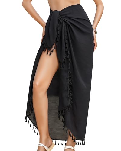 Sarong Wraps for Women Beach Cover Up Bikini Bathing Suit Swimsuit Scarf Pareo Beach Wrap Skirt Coverups