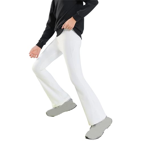 Girls Leggings Flare Yoga Pants Skinny Lightweight High Elastic Waist Dance High Waisted Soft Wide Leg Stretchy Pants