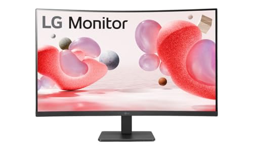 Image of LG 32MR50C (32 Inch) Full HD Curved Monitor (1920 x 1080) with 100Hz, 5ms, VA Panel, AMD FreeSync, HDMI X 2, VGA, Tilt, OnScreen Control, Reader Mode, Flicker Safe,3-Side Virtually Borderless - Black