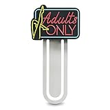 Genuine Fred Light Reading Adults ONLY, Neon Sign Bookmark