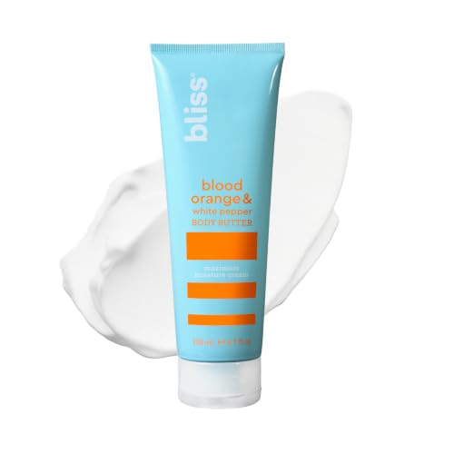 Image of Bliss Blood Orange and White Pepper Body Butter Cream - 6.7 Oz for Dry Skin