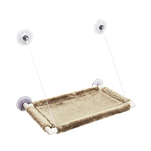 Prateleira de Janela Cama de Gato Catbed Gatton Pelúcia Areia - G