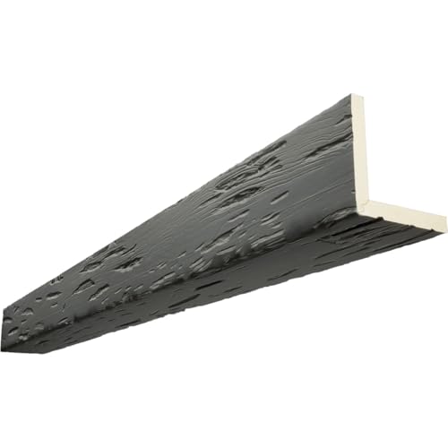 Timberthane Pecky Cypress Faux Wood Beam, 2-Sided (L-Beam), 6"W x 8"H x 216"L, Slate Finish