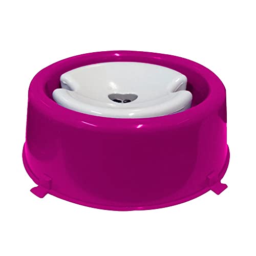 Furacão Pet Bebedouro Plástica Classic Pelos Longos 1 000Ml Rosa Para Cães