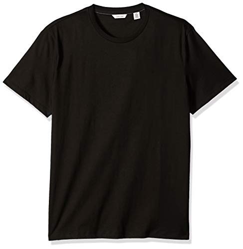 Calvin Klein Men's Short Sleeve Crew Neck Liquid Jersey T-Shirt with UV Protection, Black, Medium