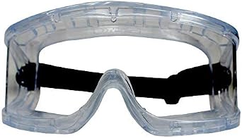 GG201 Heavy duty Industrial Protective Chemical Splash Safety Goggles, Glasses | Crystal Clear, Anti-Fog Design, High Impact Resistance | Perfect Eye Protection for Any Project 1 Ea, NEW GG201