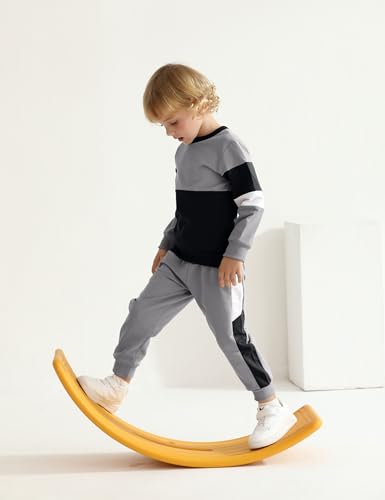 Image of Toddler Boy Clothes Long Sleeve Hoodie Sweatsuits Tops and Pants 2Pcs Boys Fall Winter Outfits Set