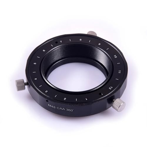 MINZIHAO Telescope Parts M42 / M48 / M54 / M68 CAA 360° Rotation Camera Angle Adjuster(M48)