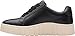 Clarks Women’s Mykah Joy Platform Fashion Sneaker, Black Leather, 9