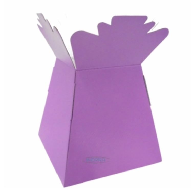 Inerra Florist Boxes Living Vases for Flowers and Bouquet Box Making - Pack of 5 (Lilac), Standard