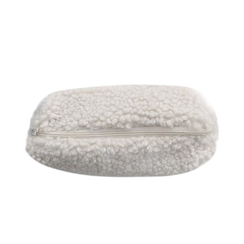 Estojo de lápis para meninas, estojo de lápis Kawaii, 22 x 5 x 0,4 cm de lã de cordeiro com zíper, bolsa fofa para lápis para artigos de papelaria, cosméticos e gadgets